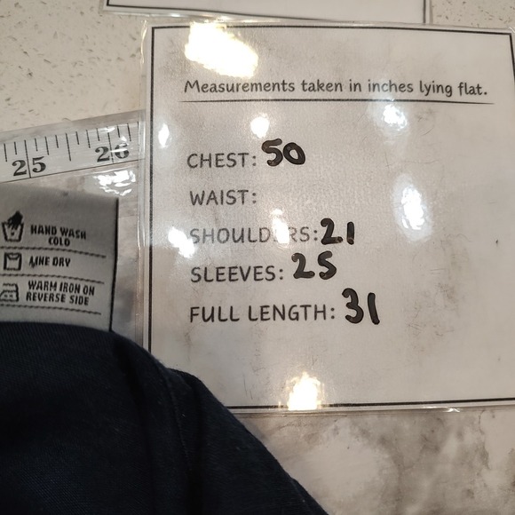 Maggie Barnes Plus Sz 20W Button Front Y2K Blouse Navy Linen Blend‎ Embroidered - Picture 7 of 7